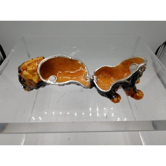 Jeweled Terrier Hinged Trinket Box 2.75x2.16x3.07in By Cherished Treasures Colle - Picture 5 of 11